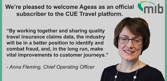 MIB welcomes Ageas as a CUE Travel subscriber